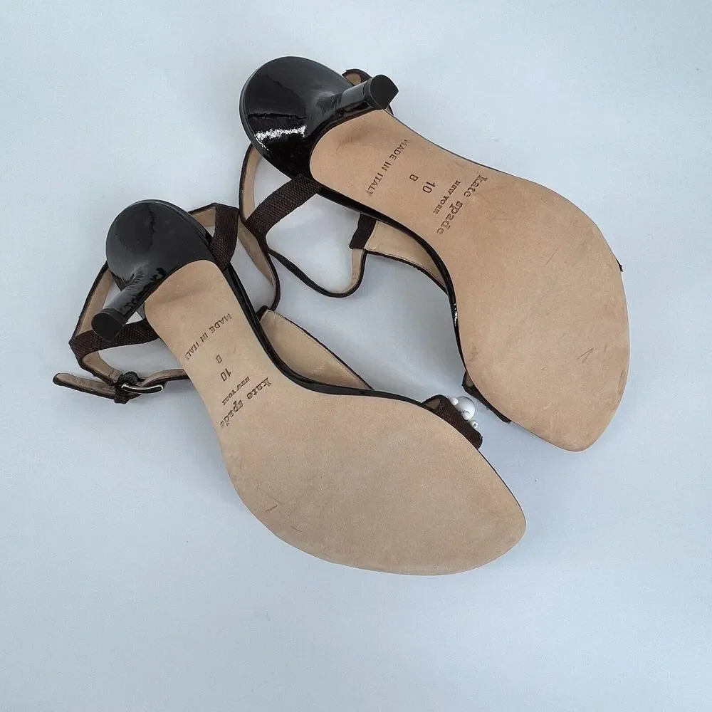 Kate Spade Looker Sz 10B Beaded Sandal Heel Italy Stiletto Dressy Summer NIB - Picture 6 of 9